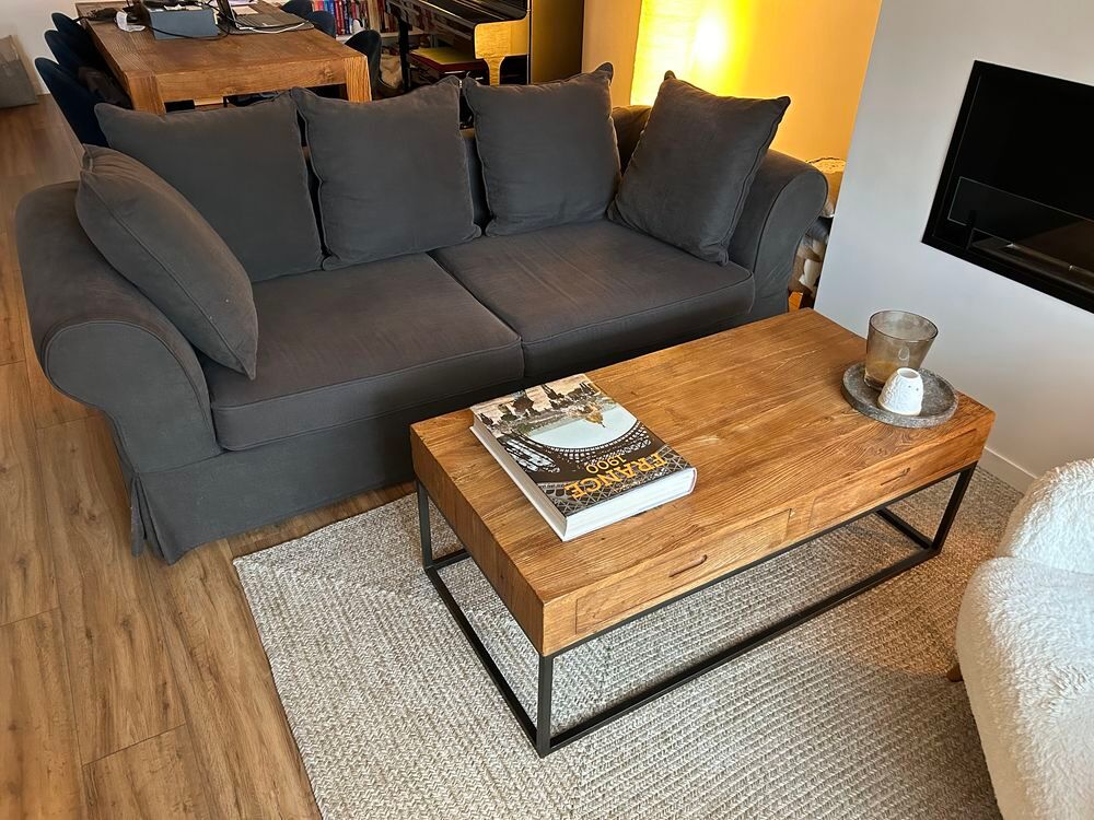 Canap&eacute; convertible 4 places gris anthracite Interiors Wilson Meubles