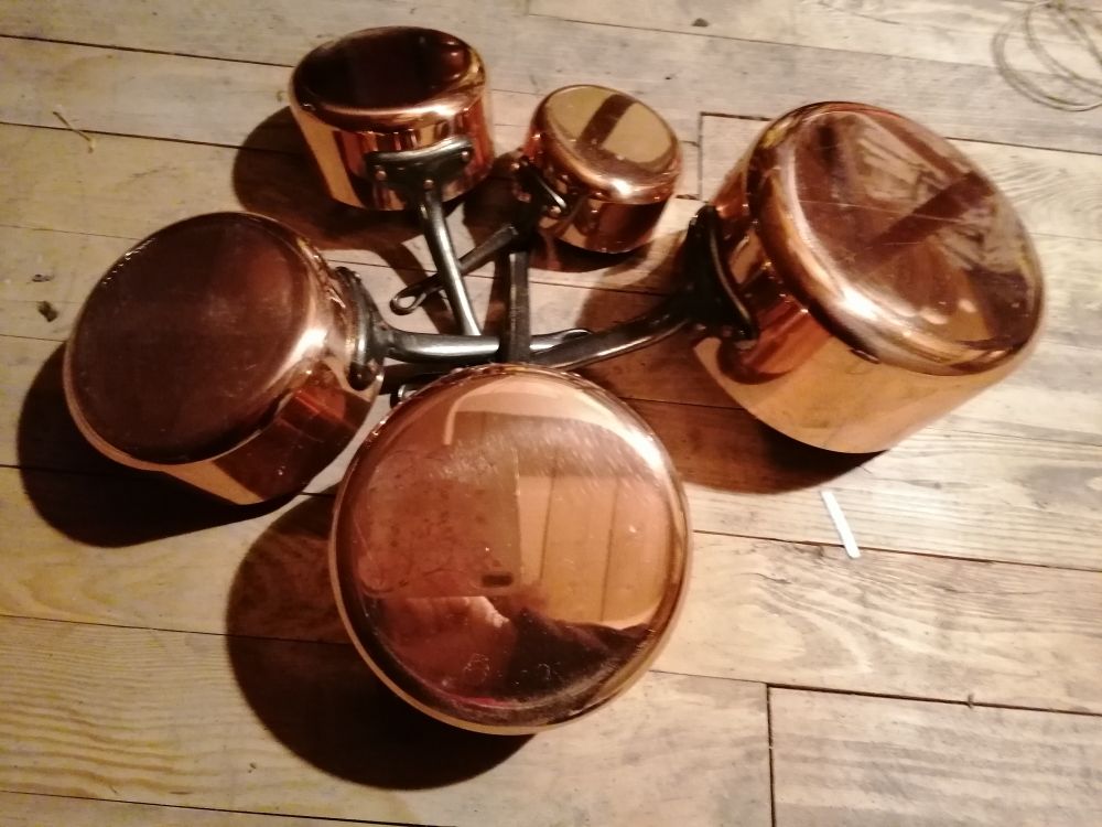 Casseroles en cuivre Décoration