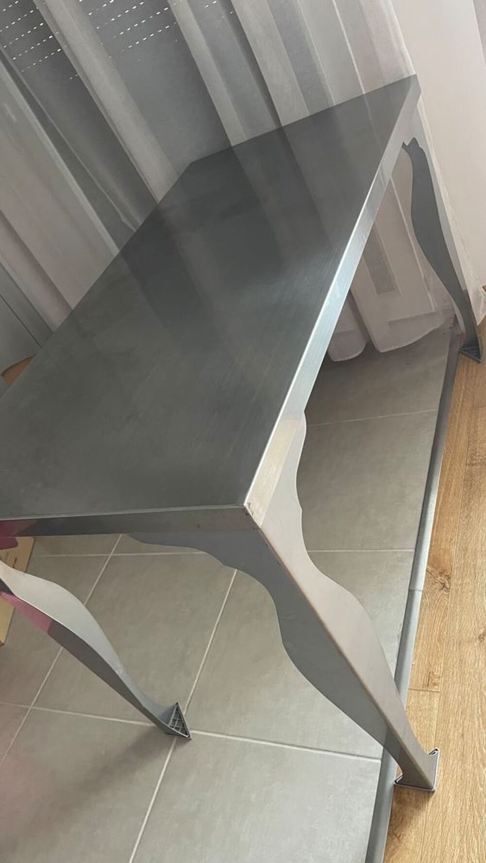 Table IKEA VIKA FINTORP en acier inoxydable 120 &times; 60 cm Meubles