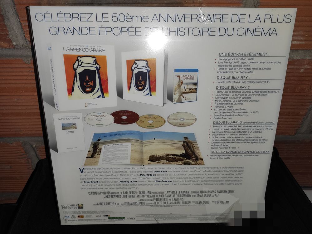 Coffret Blu Ray &Eacute;dition Limit&eacute;e Lawrence d'Arabie DVD et blu-ray