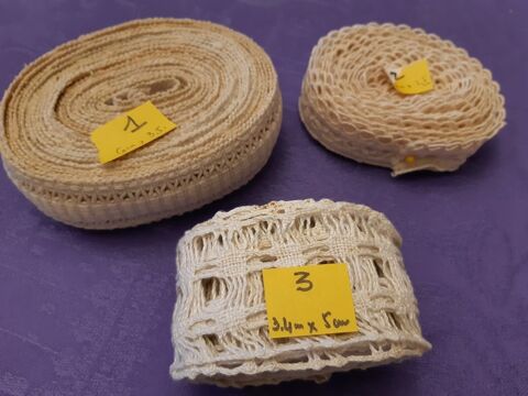 lot 3 dentelles differentes 38 Brignais (69)