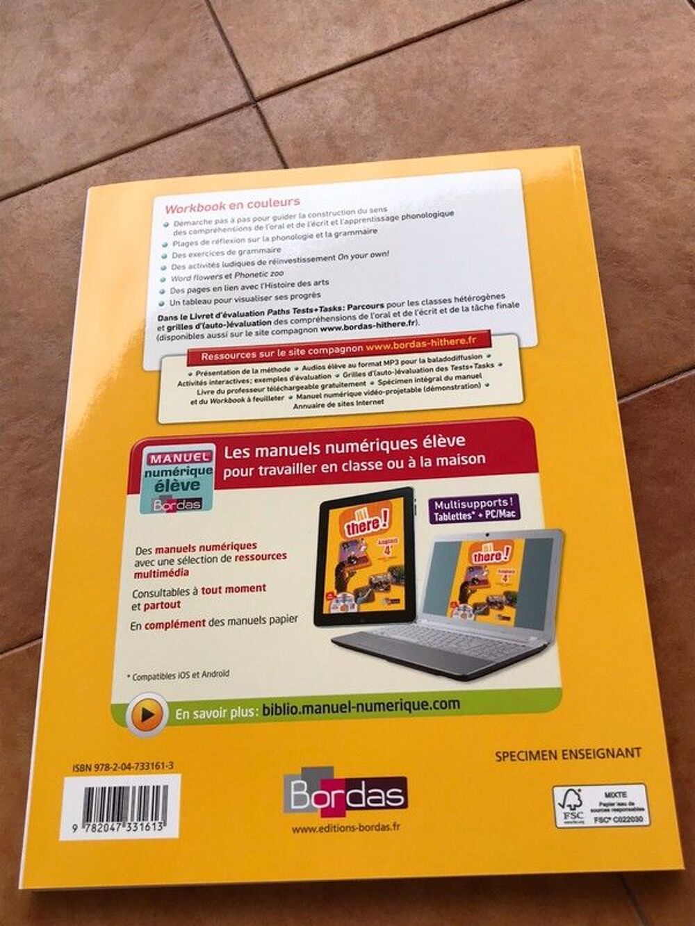 Workbook Anglais Hi There ! 4&egrave;me Livres et BD