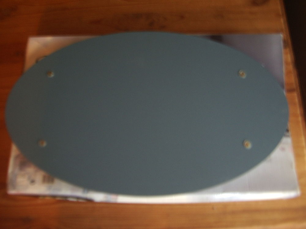 plateau miroir ovale en verre Electroménager