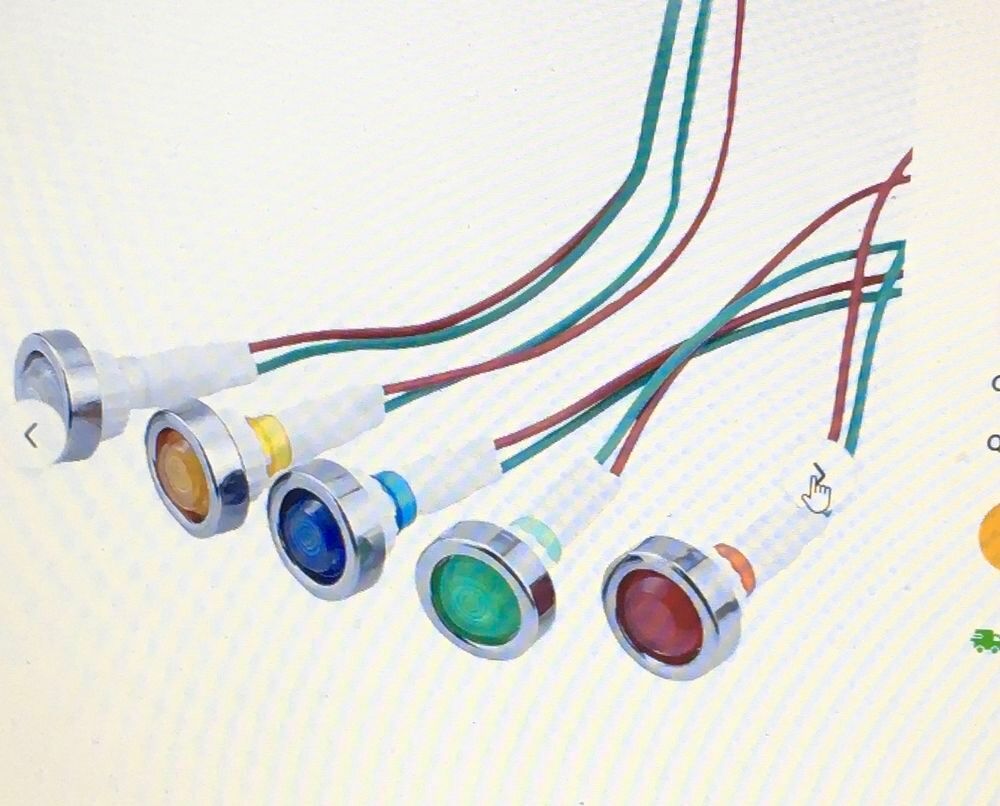 5 Voyants lumineux de signalisation LED Rouge Vert Bleu Blan Bricolage