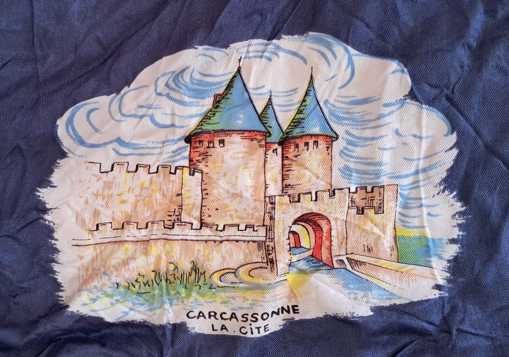 foulard en soie souvenir ETAP &eacute;cole des troupes a&eacute;roport&eacute;es 