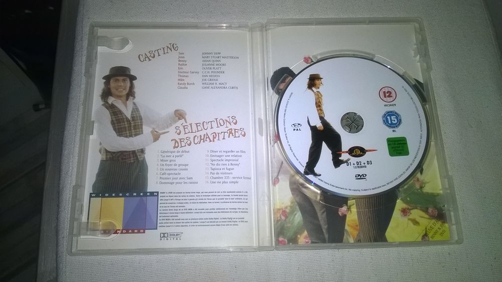 DVD Benny &amp; Joon
Johnny Depp 
1993
Excellent etat
En Fra DVD et blu-ray
