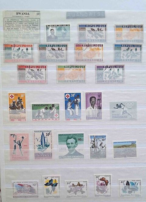S�rie de collection de timbres du Rwanda 18 Gap (05)