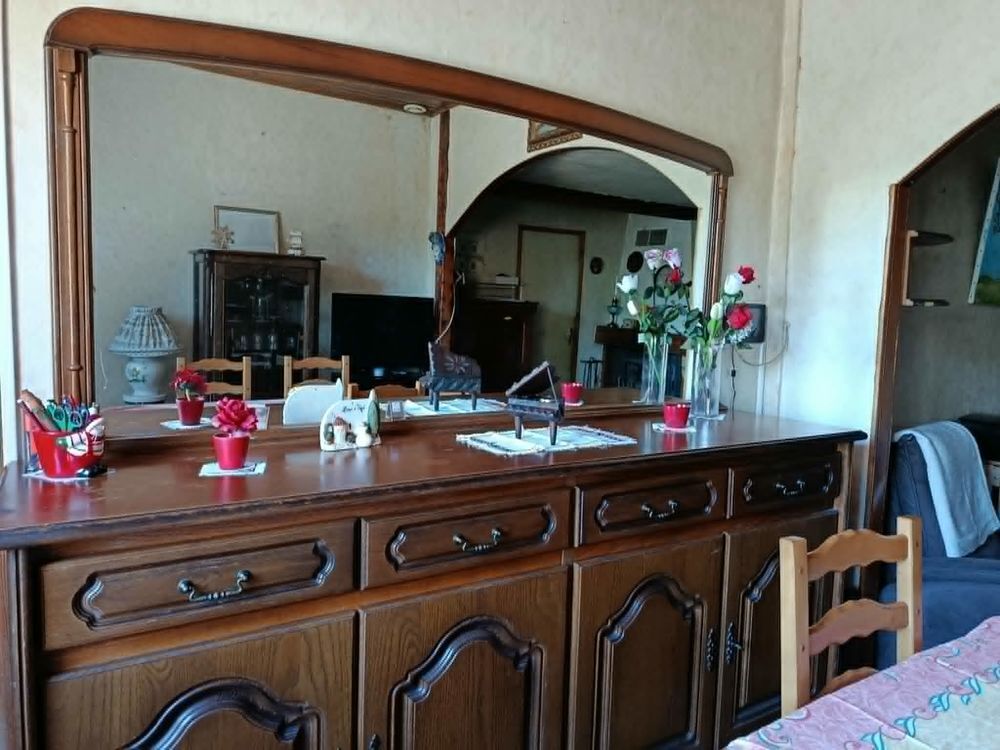 bahut et miroir en Ch&ecirc;ne style louis Philippe Meubles