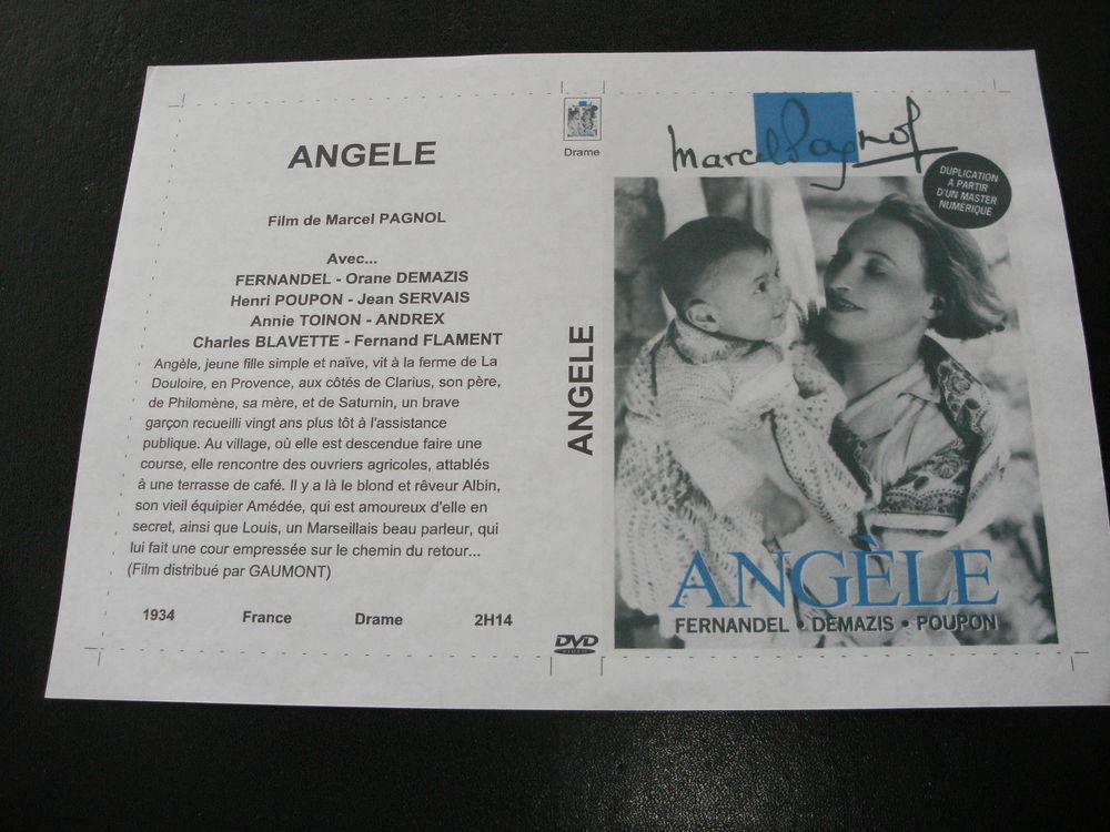 Film : " Angele " DVD et blu-ray