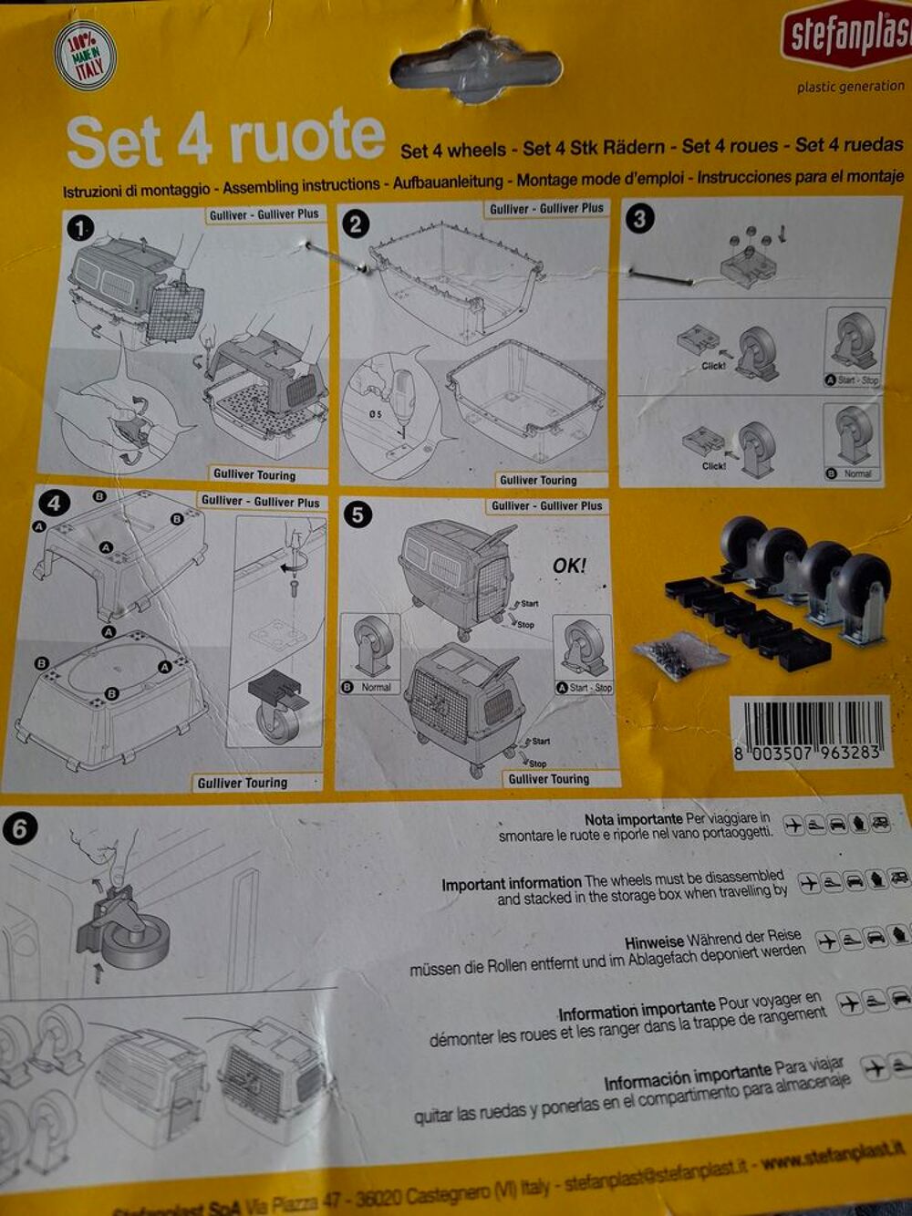 4 roues roulettes Bricolage