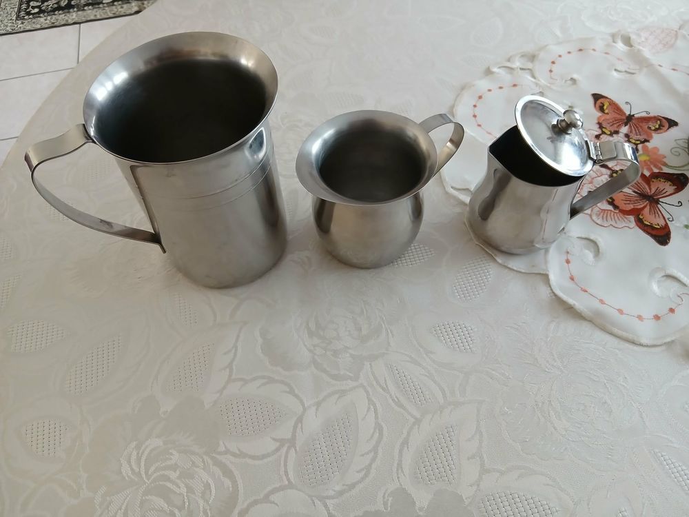  Lot trois pots 1 grand Guy Degrenne inox lourd N&deg; 1456 Cuisine