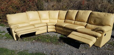 Canap d'angle cuir 1500 Seyne (04)