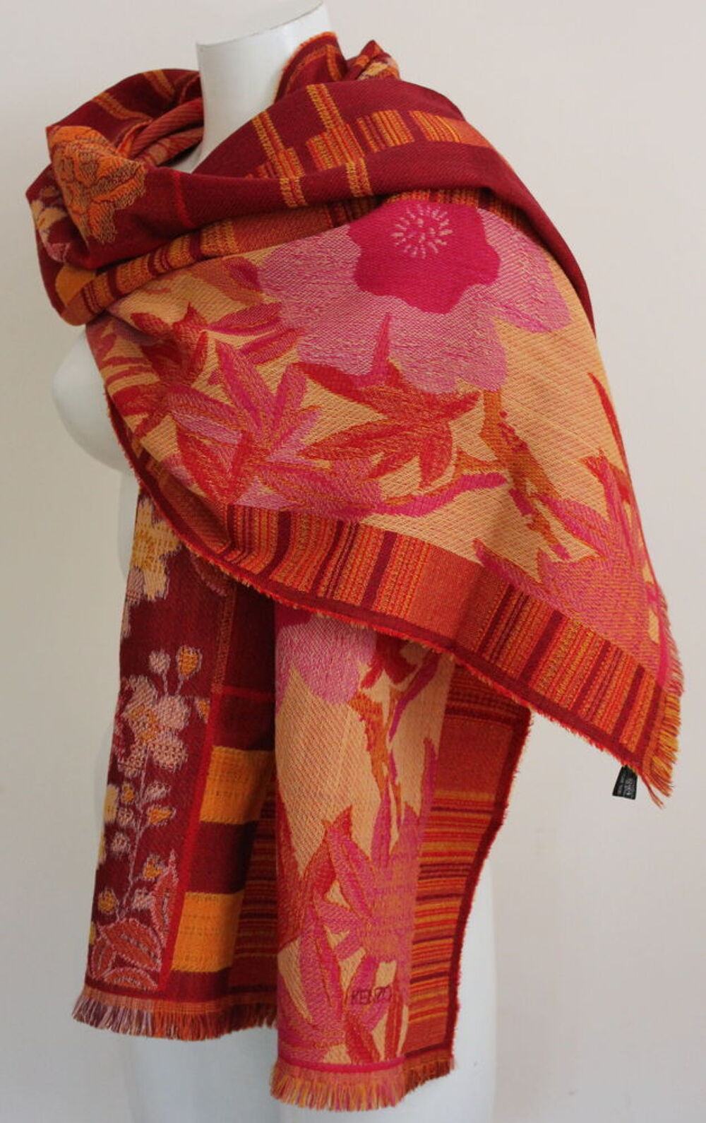 Echarpe orange &amp; rose KENZO Vêtements