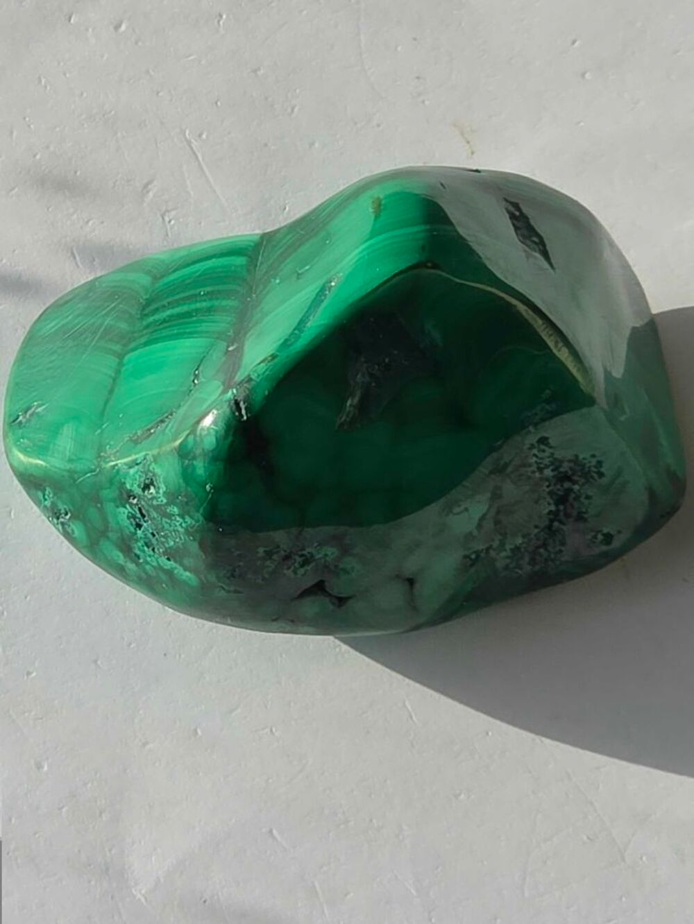 Pierre de Malachite Naturelle-Bloc de Malachite Intense de Collection 