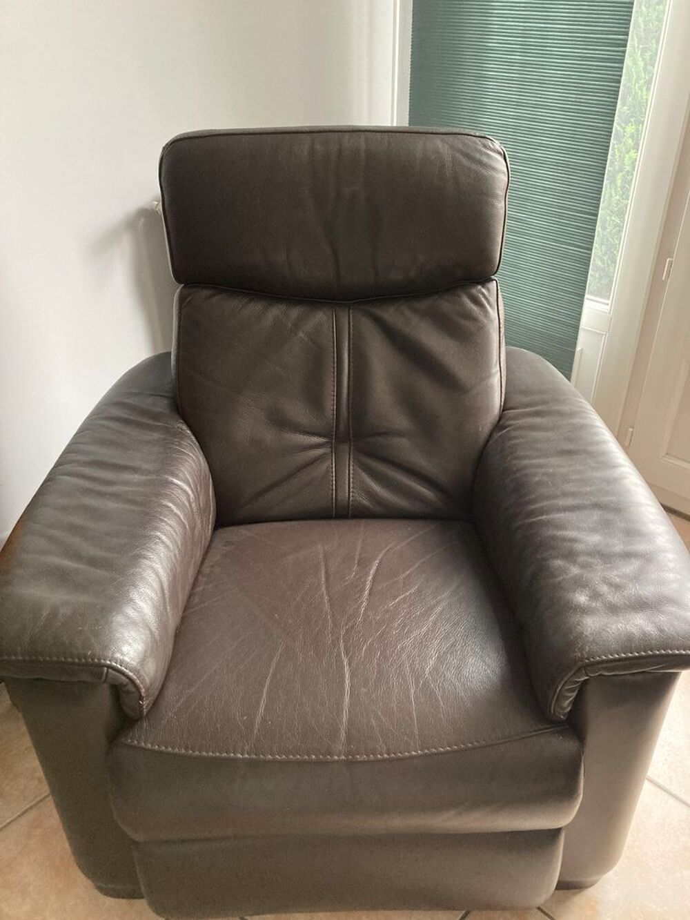 SALON CUIR MARRON Meubles