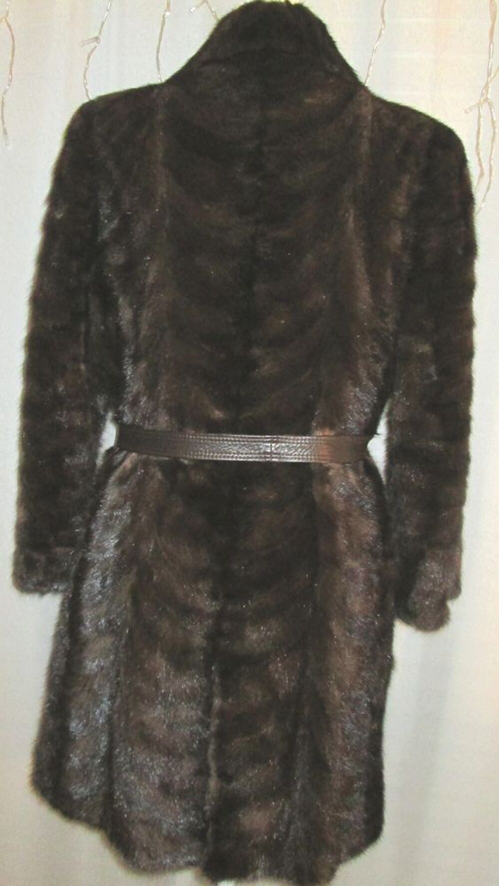 Manteau fourrure vison d'&eacute;levage marron taille 46 Vêtements