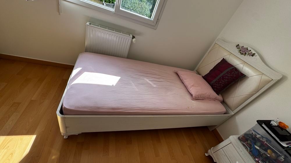 Ensemble chambre fille (Lit, Armoire, Commode, Chevet) Mobilier enfants