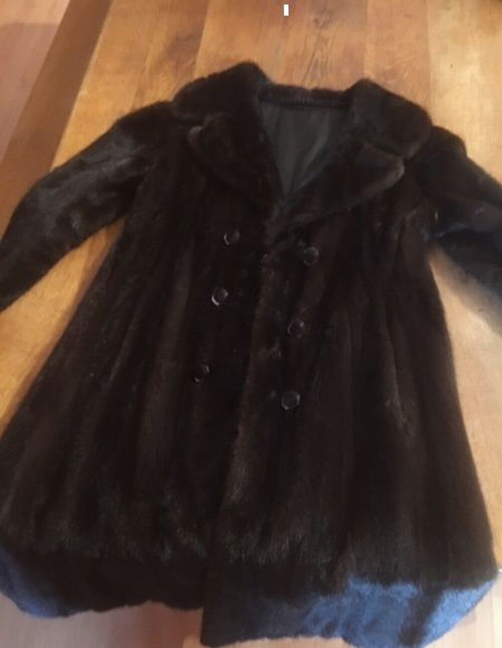 manteau vison noir Vêtements