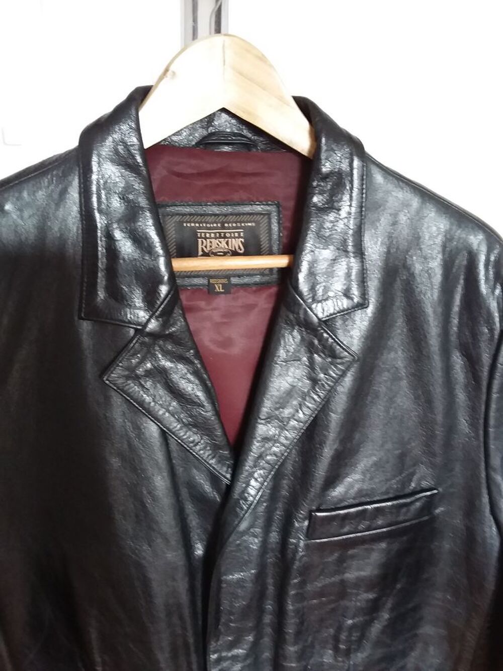 Veste REDSKINS en cuir buffle noir Vêtements