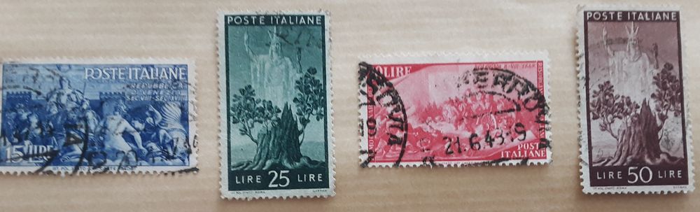 4 timbres &agrave; collection ITALIE 