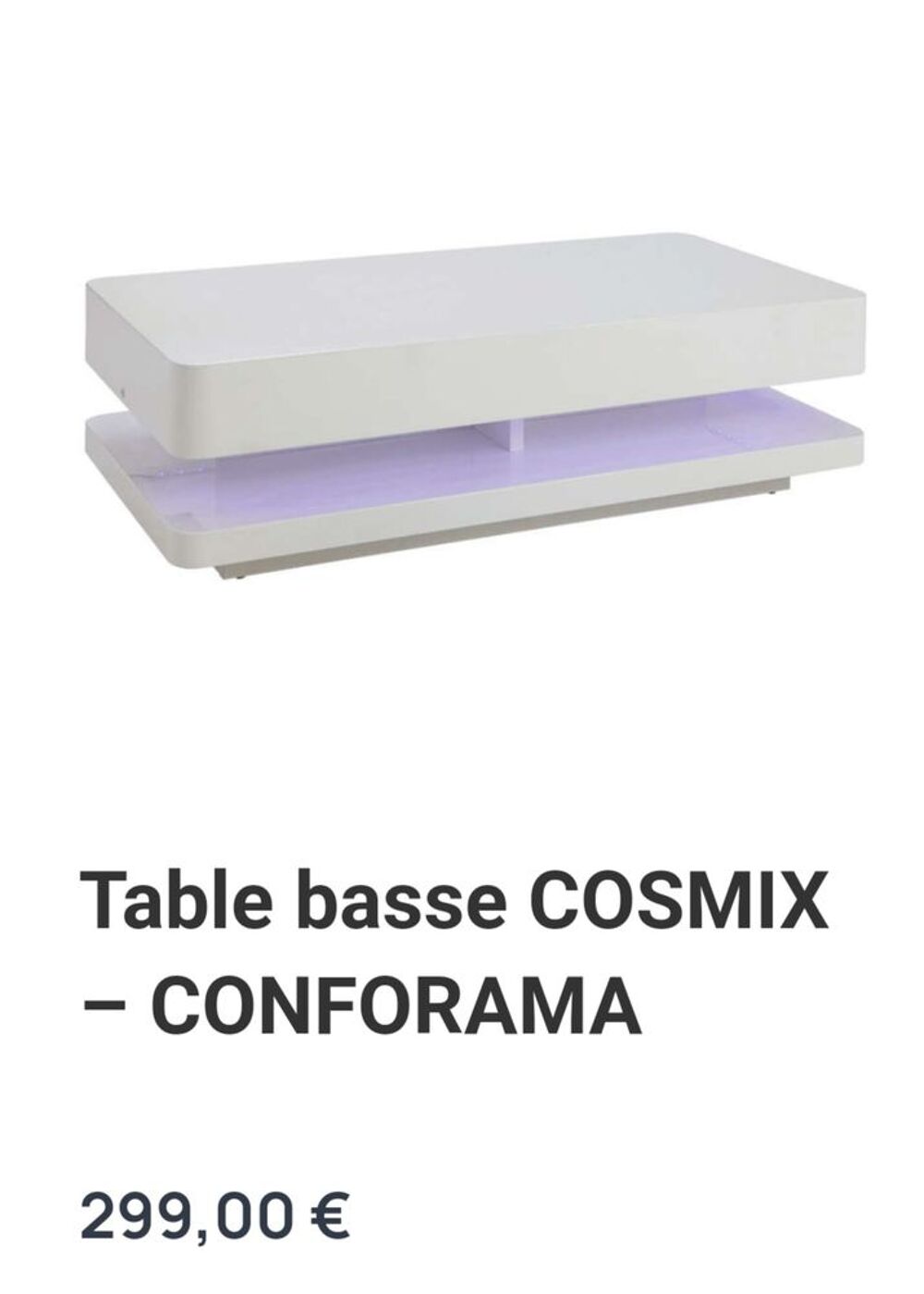 Table basse cosmix Meubles