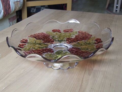 Plat à tarte sur pied, motif GRAPPE DE RAISIN, Ø 35 cm, NEUF 8 Bagnolet (93)