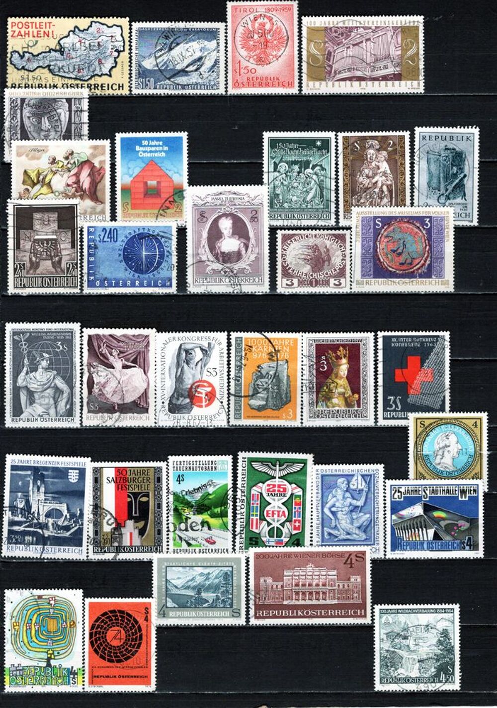 lot de 107 timbres d'AUTRICHE 