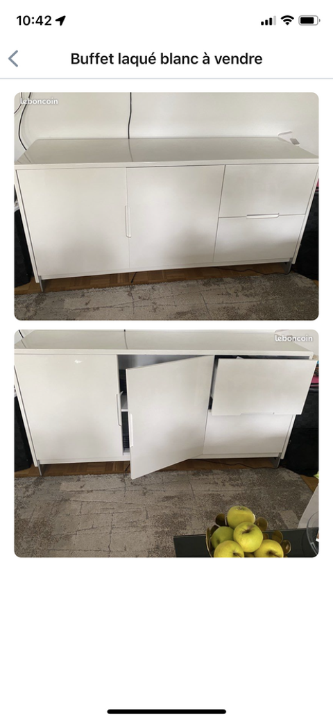 Buffet blanc laqu 160 Saint-Maur-des-Fosss (94)