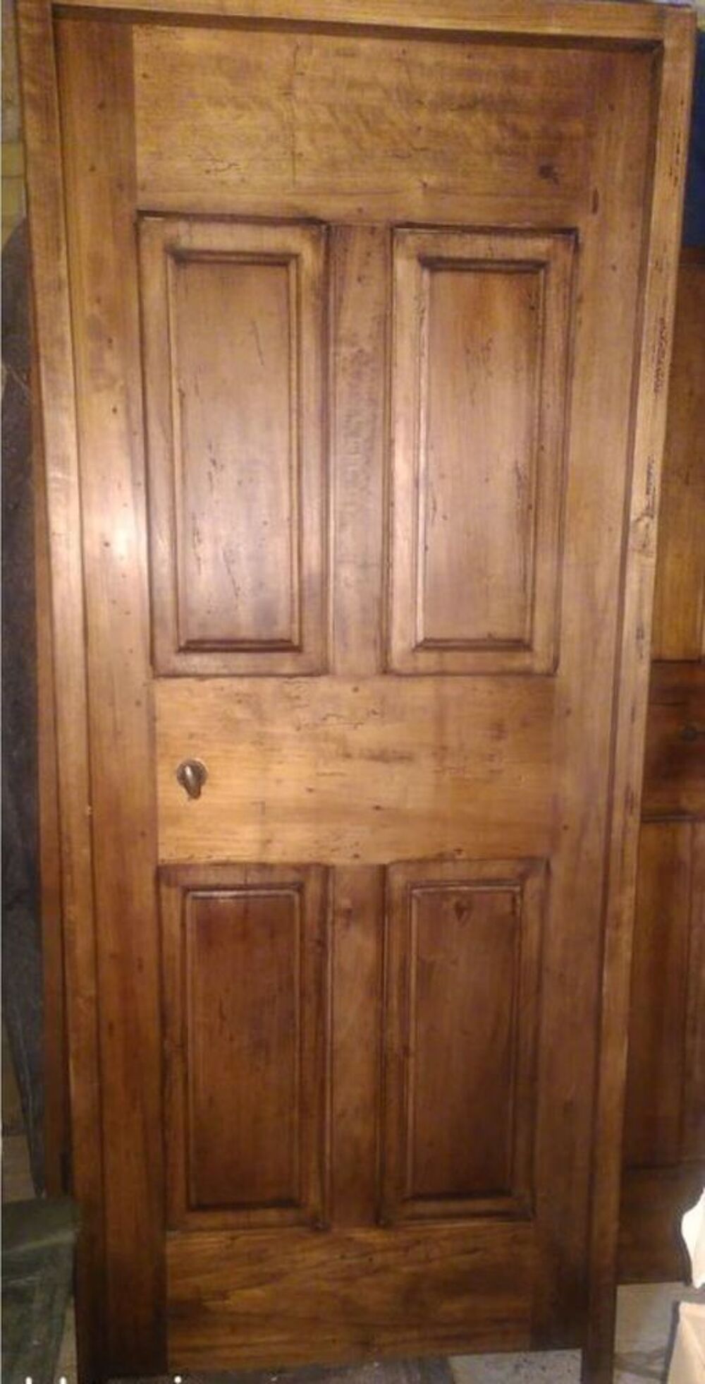 Porte d'int&eacute;rieur Louis XIII 4 panneaux en tilleul Meubles