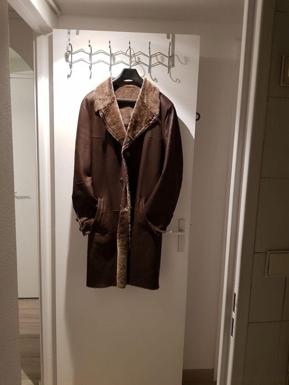 MANTEAU 3/4 NUBUCK DOUBLE AGNEAU DE TOSCANE Vêtements