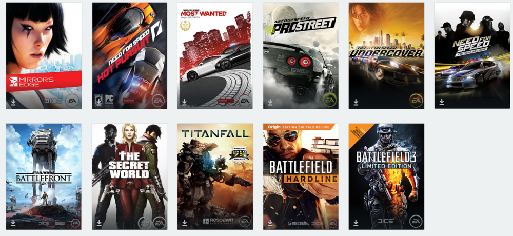 compte origins avec 29 jeux et 10 dlc Consoles et jeux vidéos