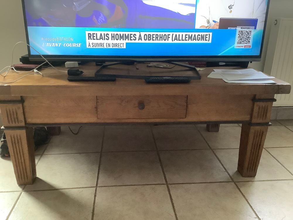 Table basse ch&ecirc;ne massif Meubles