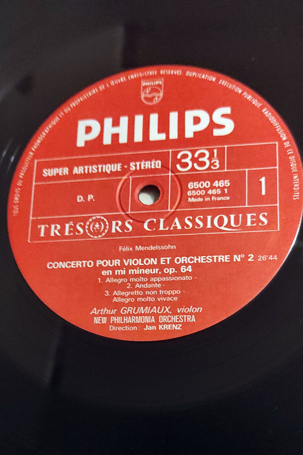 Mendelssohn / Chopin Concertos pour violon n&deg;1 &amp; 2 Grumiaux CD et vinyles