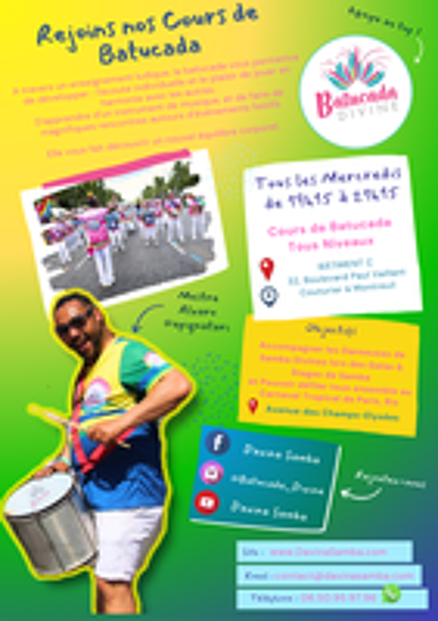   cours de batucada musique percussions br�siliennes samba 