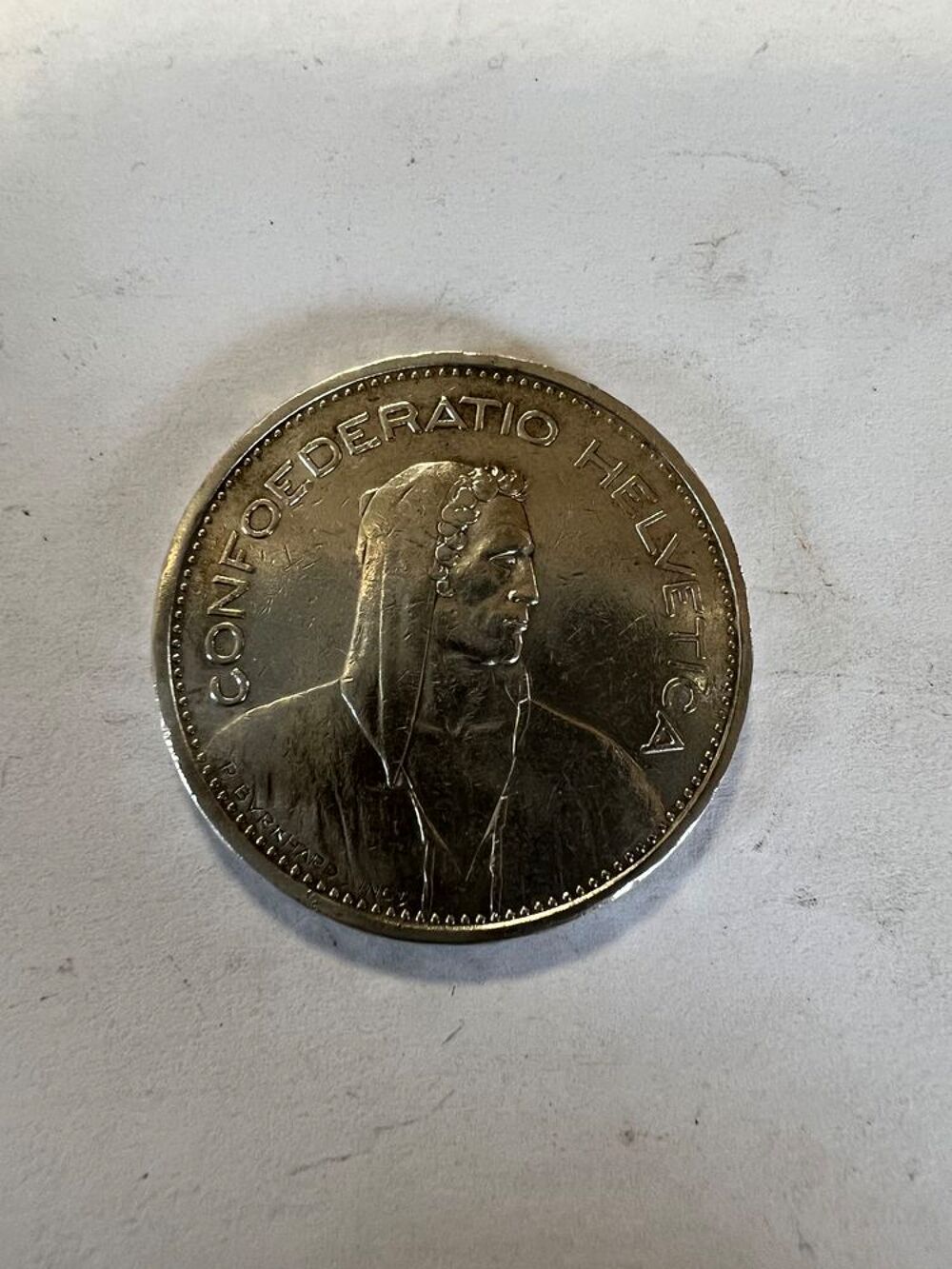 5 Francs 1933 Suisse Berger des Alpes, Bouclier Suisse Berne 