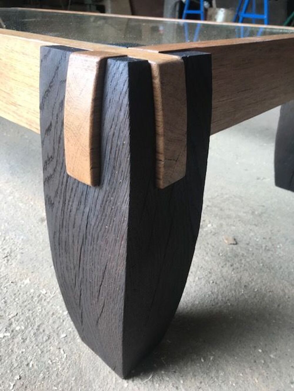 table basse contemporaine chene et verre tremp&eacute; Meubles