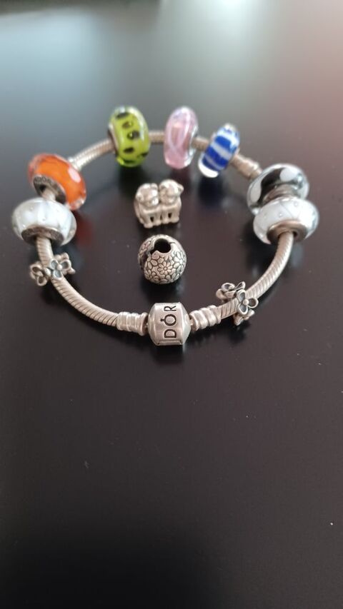 BRACELET ARGENT PANDORA 18 CM AVEC 11 CHARMS 130 Clamart (92)