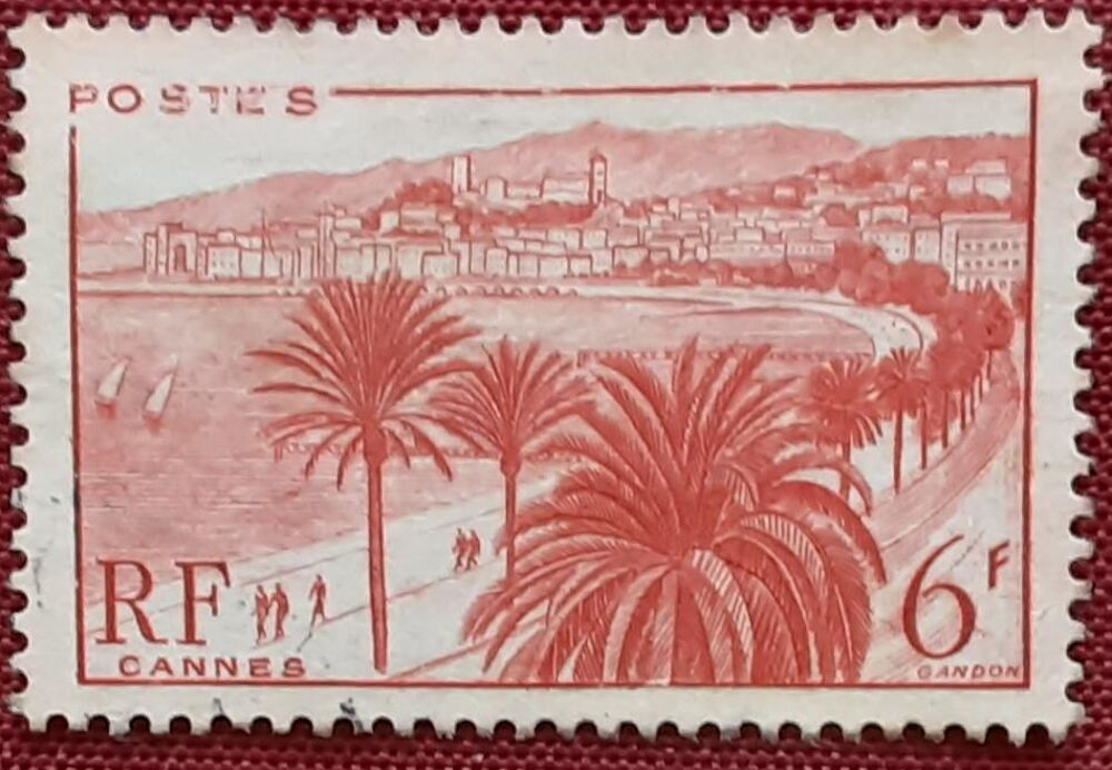 timbre CANNES 6f 