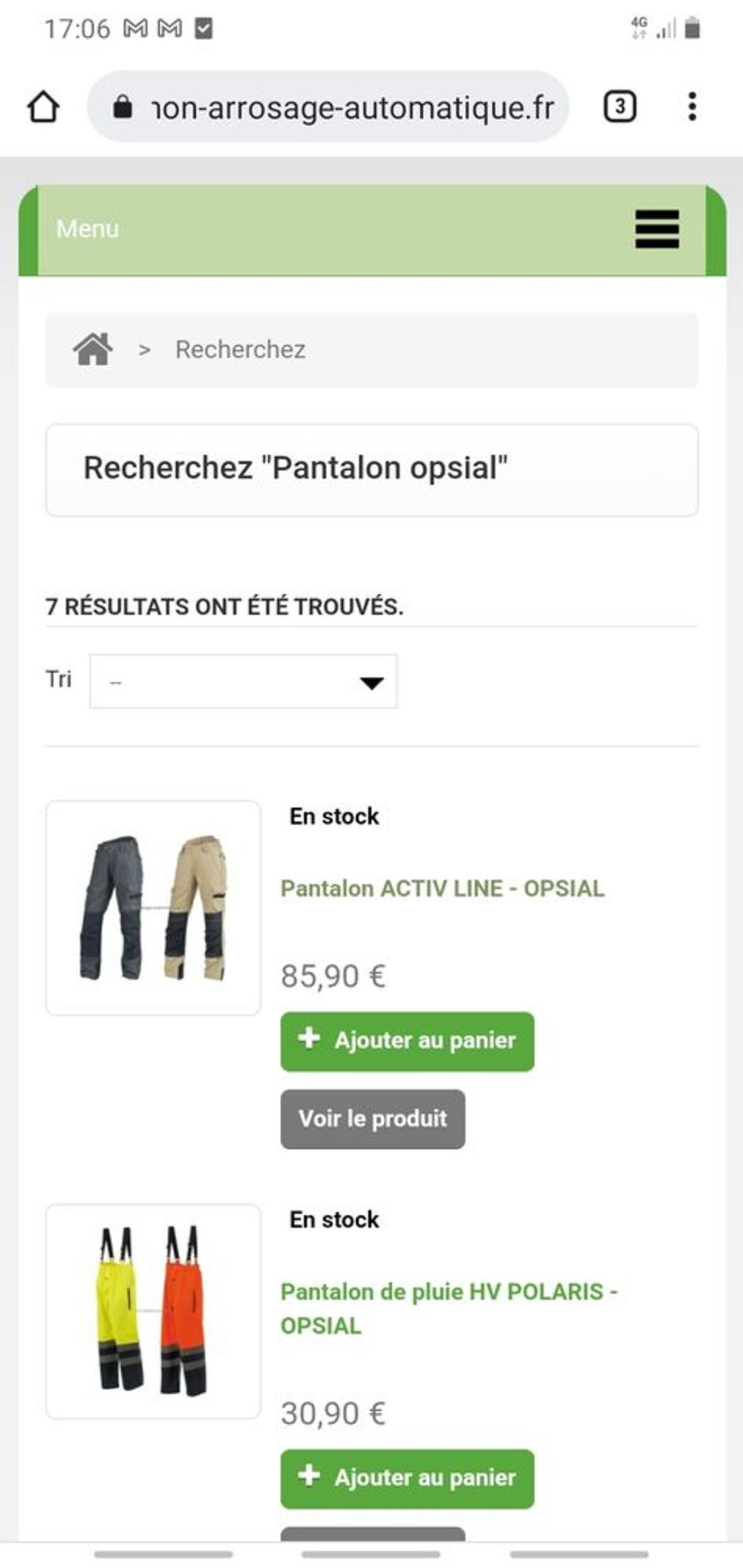 Pantalon de travail confortable et tr&egrave;s r&eacute;sistant marque et qualit&eacute; professionnel OPSIAL TAILLE 42 AU 50 Bricolage