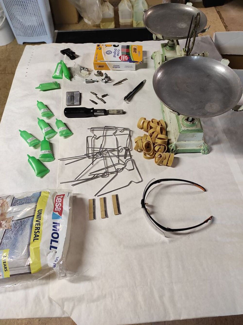  balance pour le POIDS lunette s&eacute;curit&eacute; lot &eacute;lastique piquet 