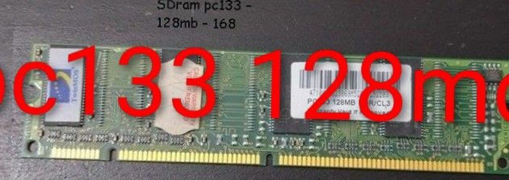 deux memoires sdram pc133. de 128mo Matériel informatique