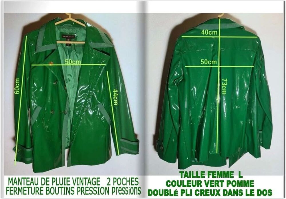 Manteau de pluie vintage &middot;Rare Imperm&eacute;able cir&eacute; Vêtements