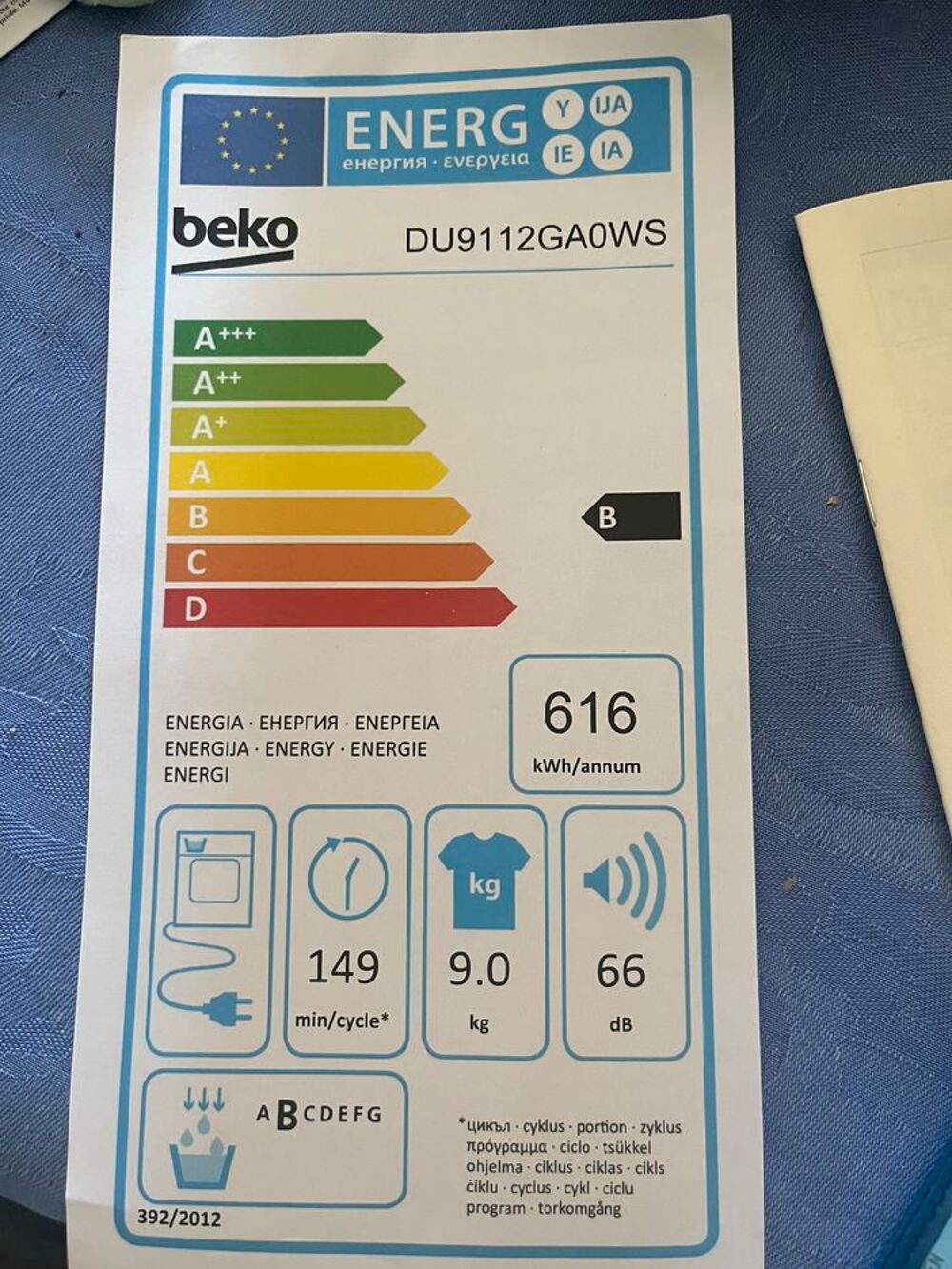 S&egrave;che -linge &agrave; condensation Electroménager