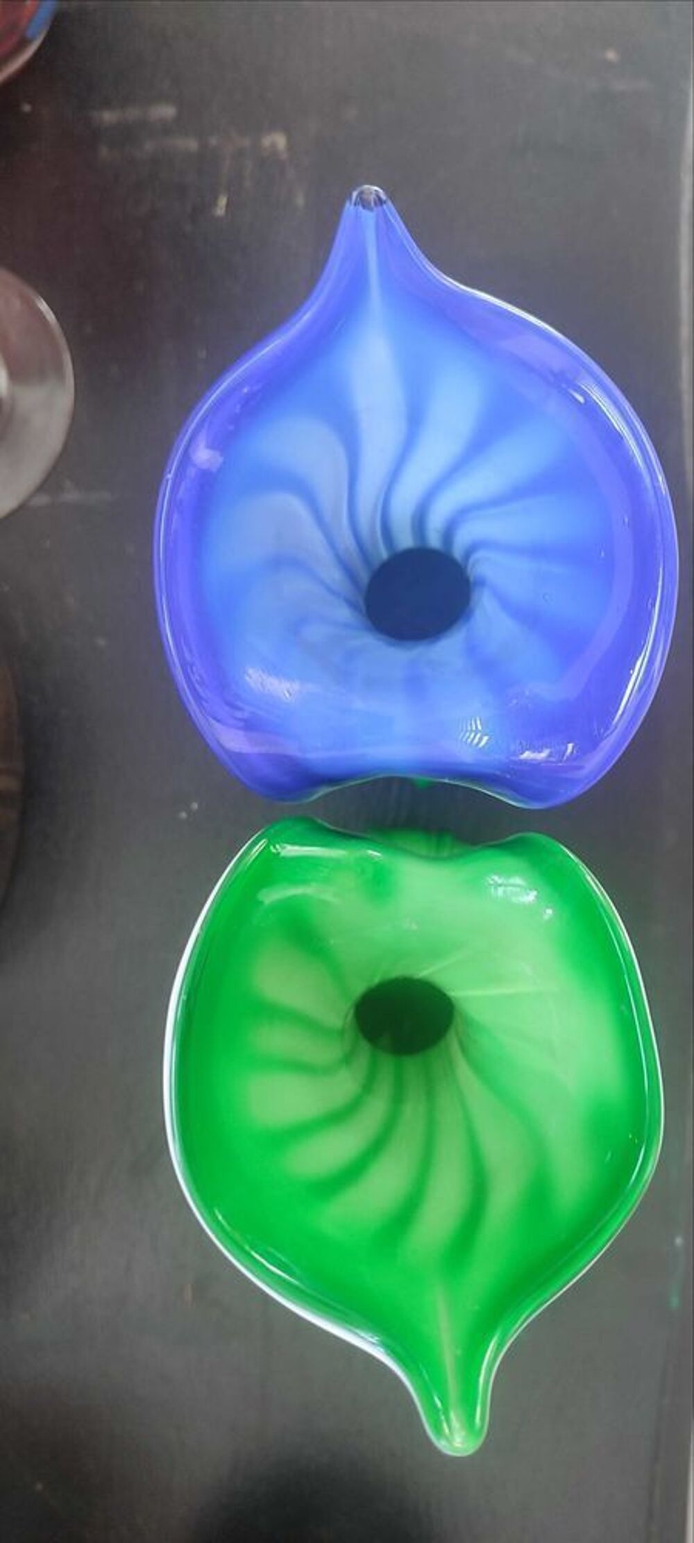 Paire de vases Murano Jack in the Pulpit verre souffl&eacute; 1970 