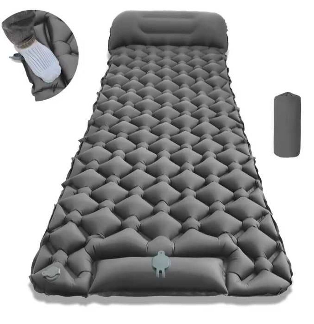 Matelas autogonflable couleur gris 180x60 Sports