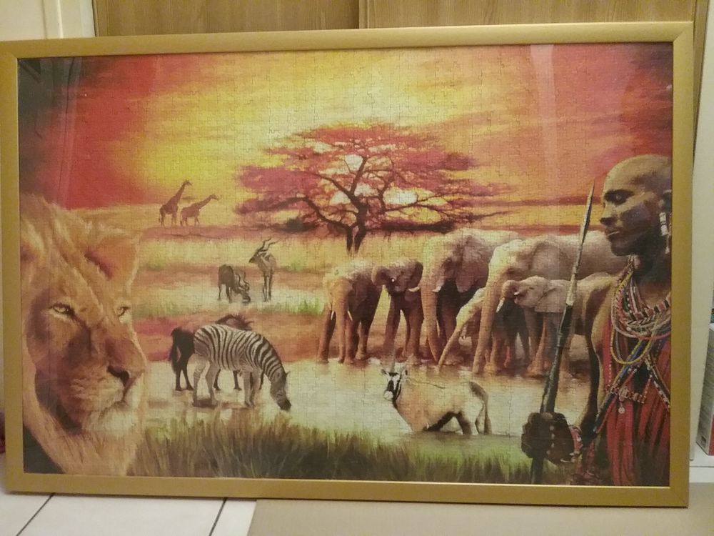 DECORATION MURALE(TABLEAU COMPOSE DE 3000 PIECES DE PUZZLES) Décoration