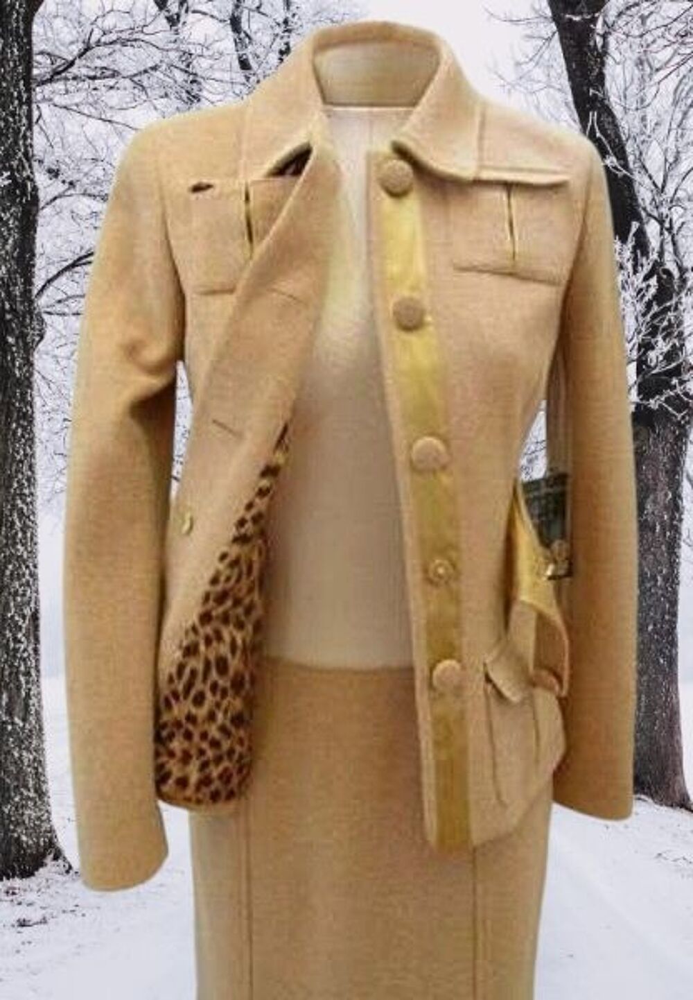 ETCETERA - NEW - TAILLEUR FEMME 3P LAINE SABLE GRANIT&Eacute; 38/40 Vêtements