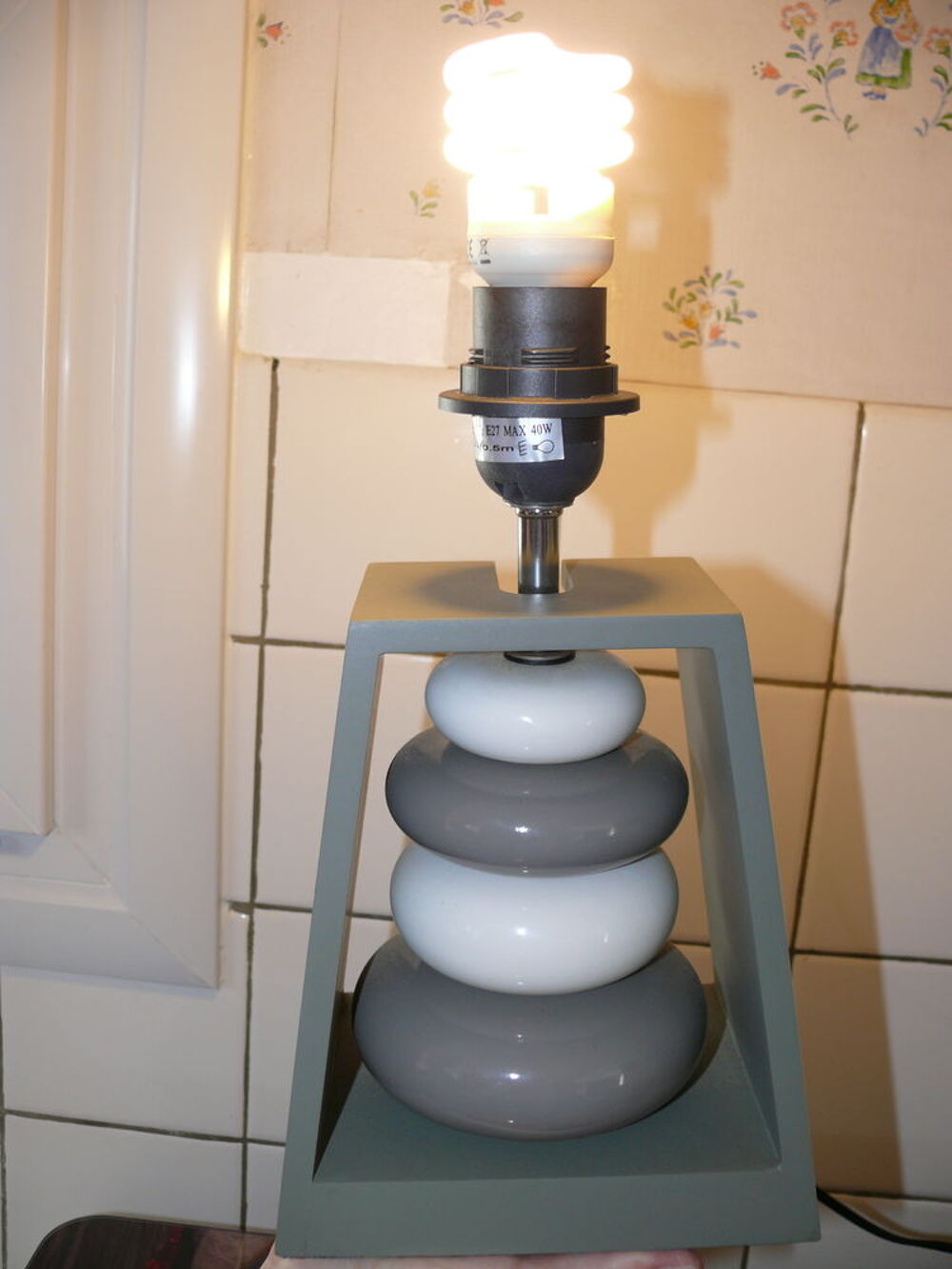 Pied de lampe galets Décoration