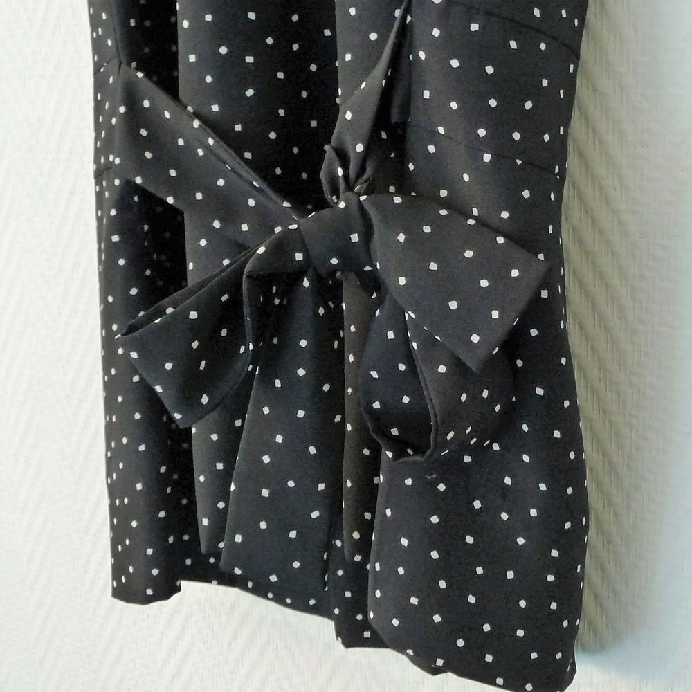 Tunique/ Robe Noir &agrave; Points Blanc- Taille 38- Atika Vêtements