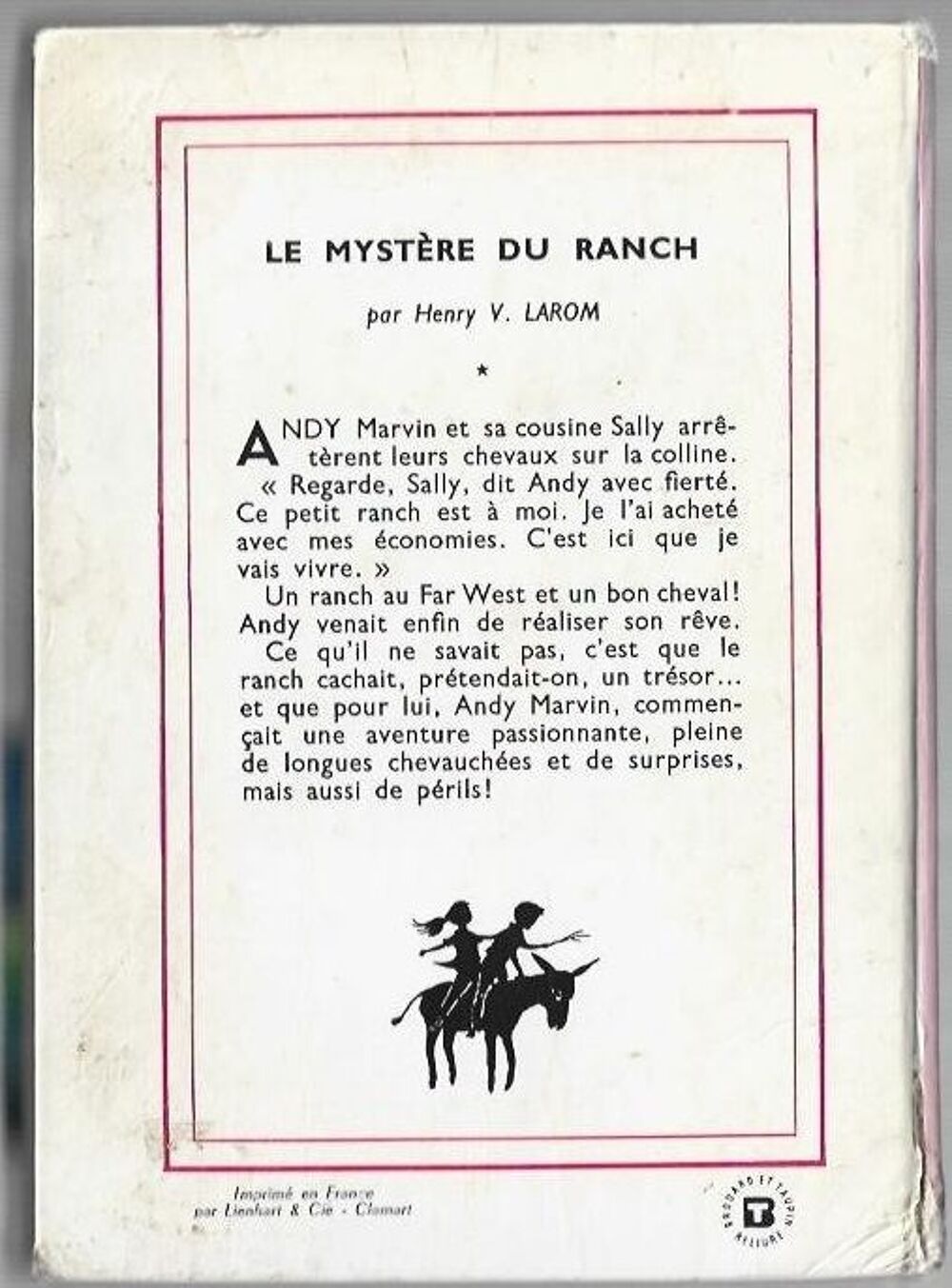 bibliotheque rose - le mystere du ranch - 1965 Livres et BD